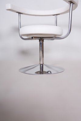 Bauhaus Swivel Chairs in High Quality Leather & Chrome-Plated Steel, Czech, 1940s-WHY-1778088