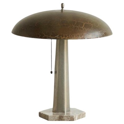 Bauhaus Table Lamp in Metal and Marble, 1920s-FEW-2024230