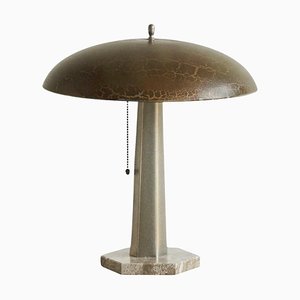 Bauhaus Table Lamp in Metal and Marble, 1920s-FEW-2024230