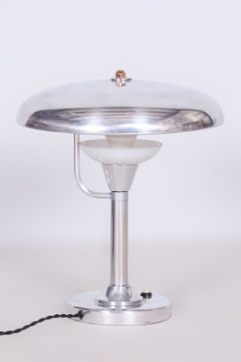 Bauhaus Table Lamp in Nickle-Plated Steel by Franta Anýž, 1920s-WHY-1734219