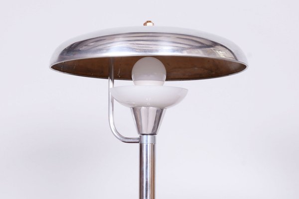 Bauhaus Table Lamp in Nickle-Plated Steel by Franta Anýž, 1920s-WHY-1734219