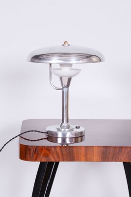 Bauhaus Table Lamp in Nickle-Plated Steel by Franta Anýž, 1920s-WHY-1734219