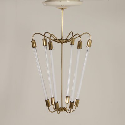 Bauhaus Tl KH 620 Pendant Light in Brass from Technische Unie, 1950s-ZT-988039