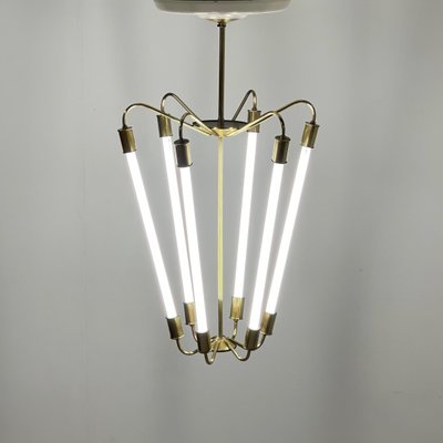 Bauhaus Tl KH 620 Pendant Light in Brass from Technische Unie, 1950s-ZT-988039