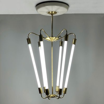 Bauhaus Tl KH 620 Pendant Light in Brass from Technische Unie, 1950s-ZT-988039