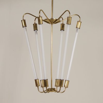 Bauhaus Tl KH 620 Pendant Light in Brass from Technische Unie, 1950s-ZT-988039