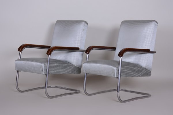 Bauhaus Tubular Armchairs attributed to Anton Lorenz for Mücke Melder, 1930s, Set of 2-WHY-1768394