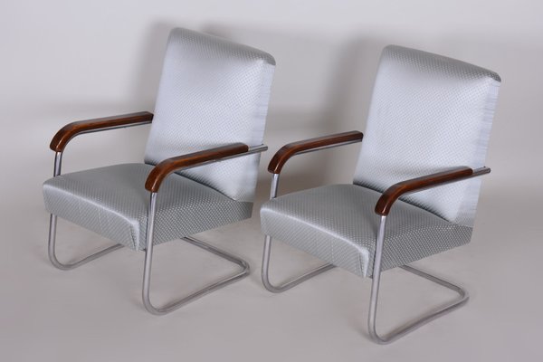 Bauhaus Tubular Armchairs attributed to Anton Lorenz for Mücke Melder, 1930s, Set of 2-WHY-1768394