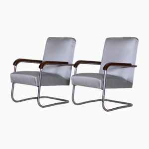 Bauhaus Tubular Armchairs attributed to Anton Lorenz for Mücke Melder, 1930s, Set of 2-WHY-1768394