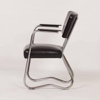 Bauhaus Tubular Chair with Armrests, 1930s-ZT-1291230