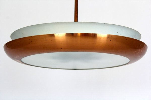 Bauhaus Ufo Pendant Lamp by Josef Hurka for Napako, 1930s-WVS-2034491