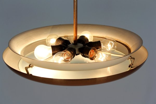 Bauhaus Ufo Pendant Lamp by Josef Hurka for Napako, 1930s-WVS-2034491