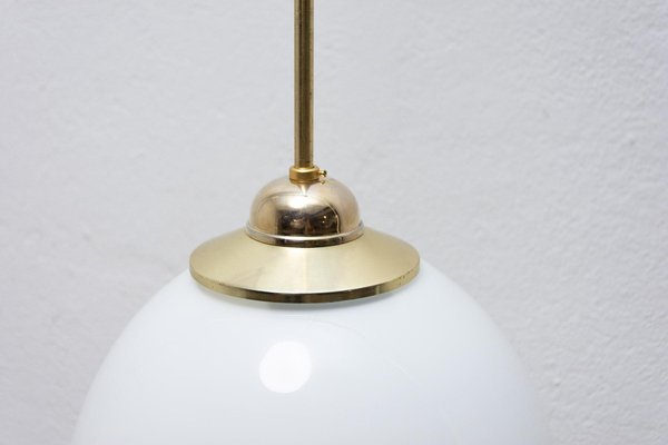 Bauhaus White Pendant Lamp, 1930s-HXT-1312324