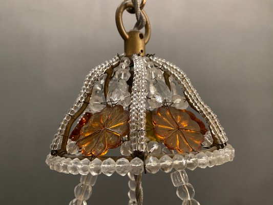 Beaded Crystal Pendant Lamps from Bacci Firenze, 1970s, Set of 2-JJC-884991