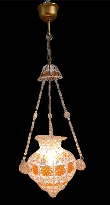 Beaded Crystal Pendant Lamps from Bacci Firenze, 1970s, Set of 2-JJC-884991