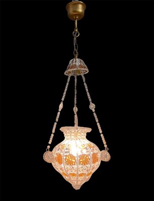 Beaded Crystal Pendant Lamps from Bacci Firenze, 1970s, Set of 2-JJC-884991