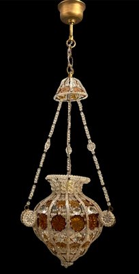 Beaded Crystal Pendant Lamps from Bacci Firenze, 1970s, Set of 2-JJC-884991