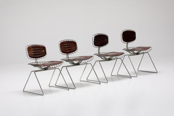 Beaubourg Dining Chairs by Michel Cadestin, 1970s, Set of 4-OO-666328