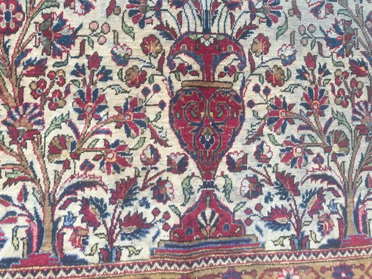 Beautiful Distressed Antique Kashan Silk Rug, 1890s-YMM-1441821