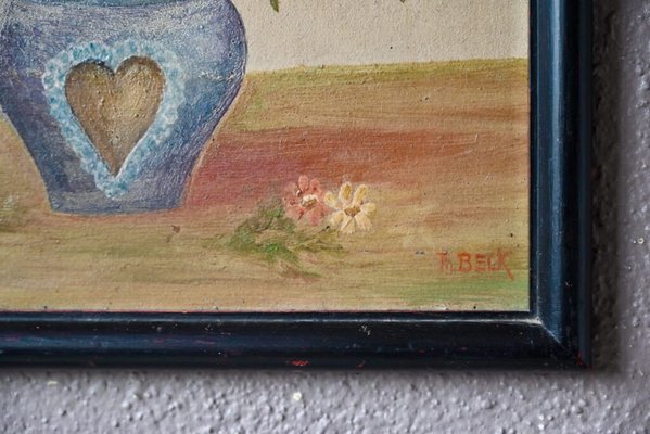 Beck, Flower Bouquet, 1940, Painting on Panel, Framed-AIU-1765031