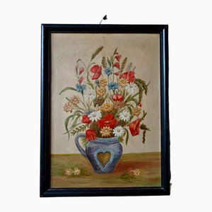 Beck, Flower Bouquet, 1940, Painting on Panel, Framed-AIU-1765031