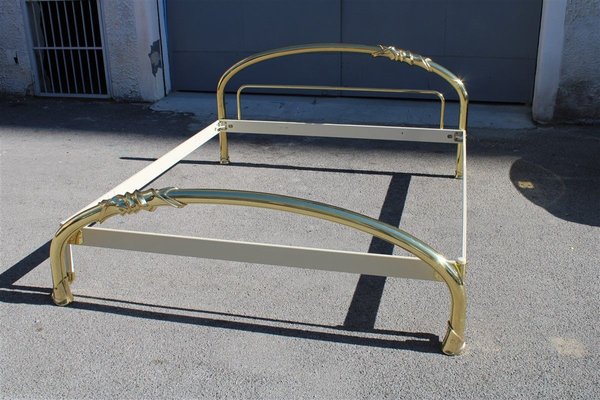 Bed in Solid Brass from Lipparini, 1970s-EH-753739