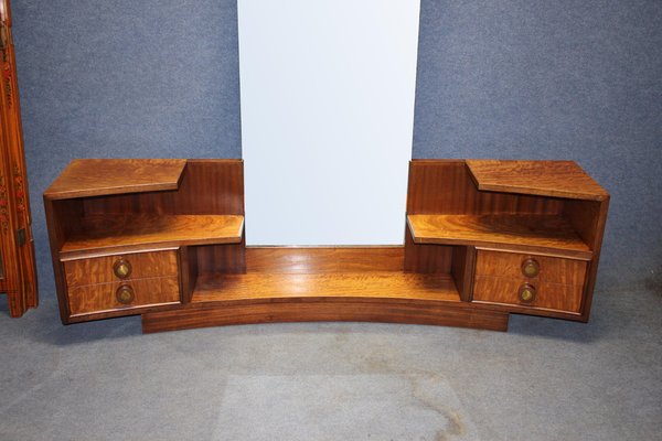 Bedroom Suite with Bed, Nightstands & Dressing Table, 1940s, Set of 4-AWH-1275931