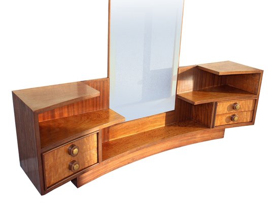 Bedroom Suite with Bed, Nightstands & Dressing Table, 1940s, Set of 4-AWH-1275931