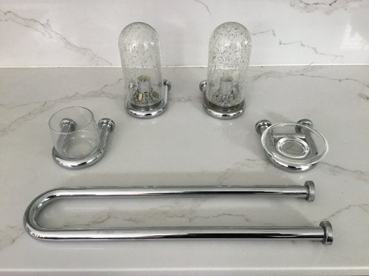 Bedroom Wall Lamps, Drink Glass Holder, Soap Holder & Towel Holder, Set of 5-SU-1060227