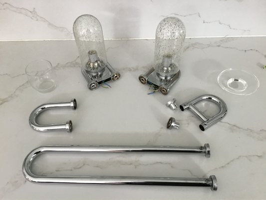 Bedroom Wall Lamps, Drink Glass Holder, Soap Holder & Towel Holder, Set of 5-SU-1060227