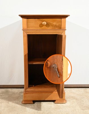 Bedside Table in Solid Cherrywood and Veneer, 1900s-RVK-1764689