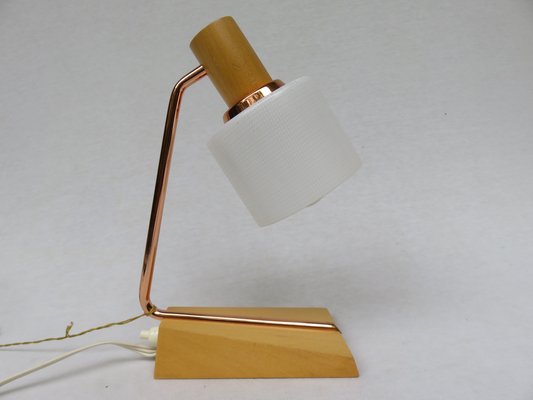 Bedside Table Lamps in Copper and Glass from Temde, 1960s, Set of 2-EY-1320286