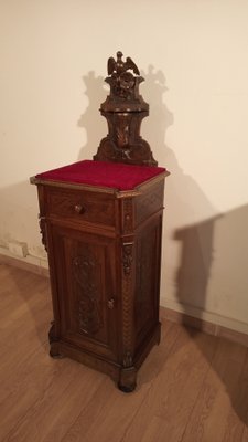 Bedside Tables and Chest of Drawers in Walnut, 19th Century, Set of 3-BZF-1787688