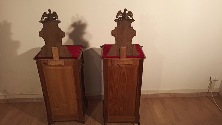 Bedside Tables and Chest of Drawers in Walnut, 19th Century, Set of 3-BZF-1787688