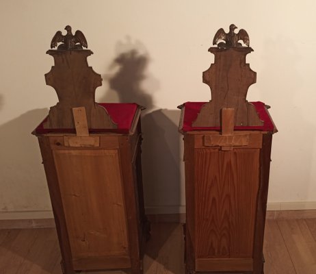 Bedside Tables and Chest of Drawers in Walnut, 19th Century, Set of 3-BZF-1787688