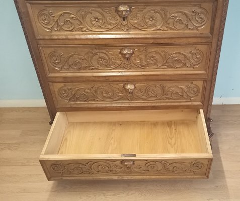 Bedside Tables and Chest of Drawers in Walnut, 19th Century, Set of 3-BZF-1787688