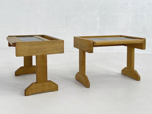 Bedside Tables attributed to Guillerme Et Chambron for Vous Maison, 1950s, Set of 2-EBV-2028051