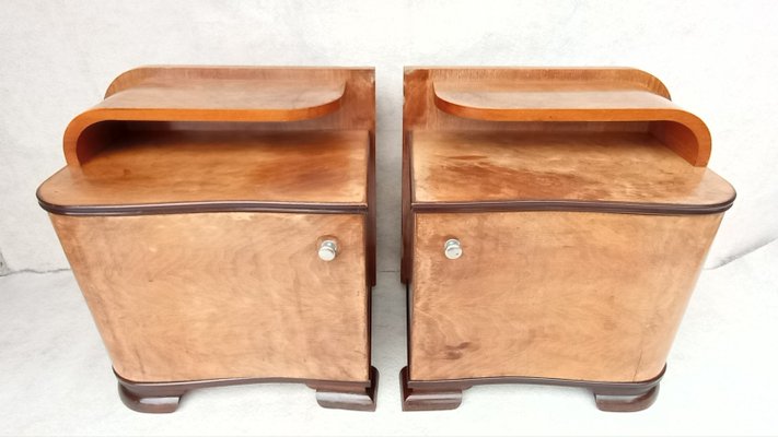 Bedside Tables by Jindrich Halabala for Up Závody, 1950s, Set of 2-VIC-2027631