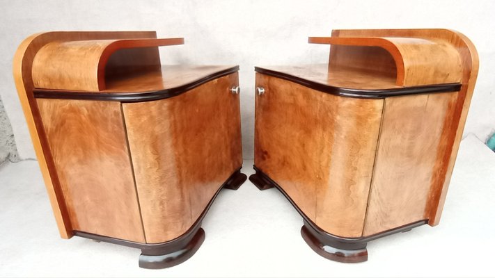 Bedside Tables by Jindrich Halabala for Up Závody, 1950s, Set of 2-VIC-2027631