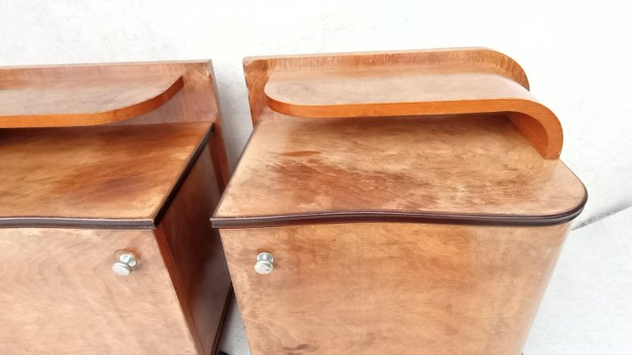 Bedside Tables by Jindrich Halabala for Up Závody, 1950s, Set of 2-VIC-2027631