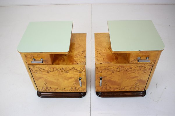 Bedside Tables by Jindřich Halabala for Up Závody, 1950s, Set of 2-TZ-1061154