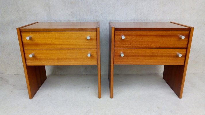 Bedside Tables by Jindřich Halabala for Up Závody, 1970s, Set of 2-VIC-1424984