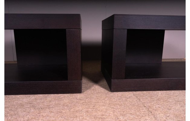 Bedside Tables in Black Lacquered Oak-SRP-1732810