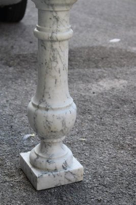 Bedside Tables in Carrara Marble, Brass and Glass, Italy, 1970, Set of 2-EH-1724154