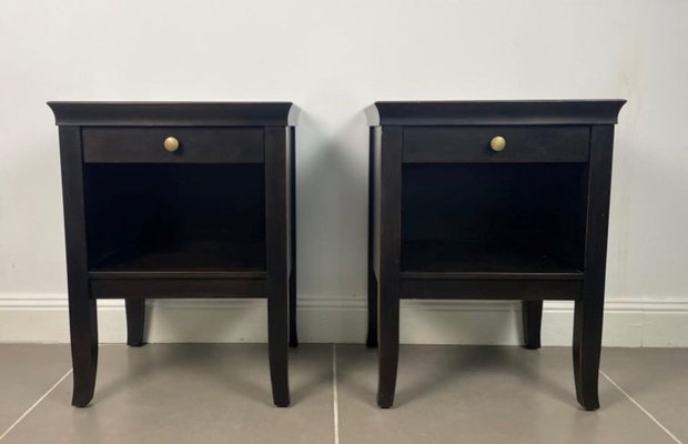 Bedside Tables in Lacquered Wood, 1950s, Set of 2-BXG-1812698