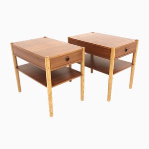 Bedside Tables in Teak and Oak, Sweden, 1960s, Set of 2-GEK-1751667