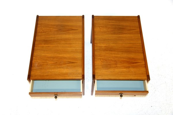 Bedside Tables in Walnut, Sweden, 1960s, Set of 2-GEK-1286366