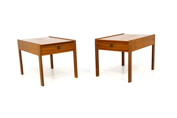 Bedside Tables in Walnut, Sweden, 1960s, Set of 2-GEK-1286366