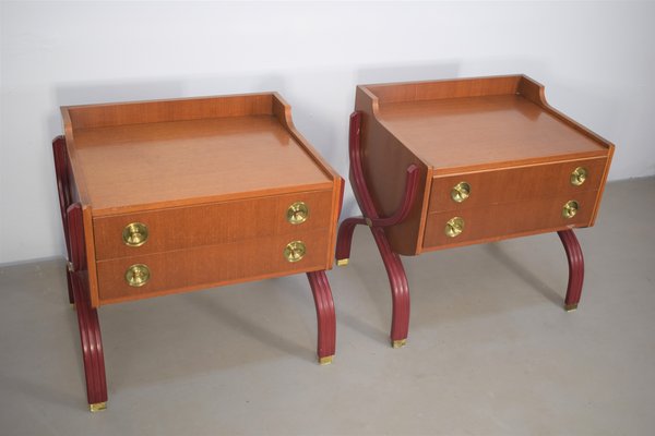 Bedside Tables, Italy, 1970s, Set of 2-AOL-1430644