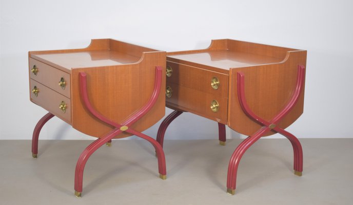 Bedside Tables, Italy, 1970s, Set of 2-AOL-1430644